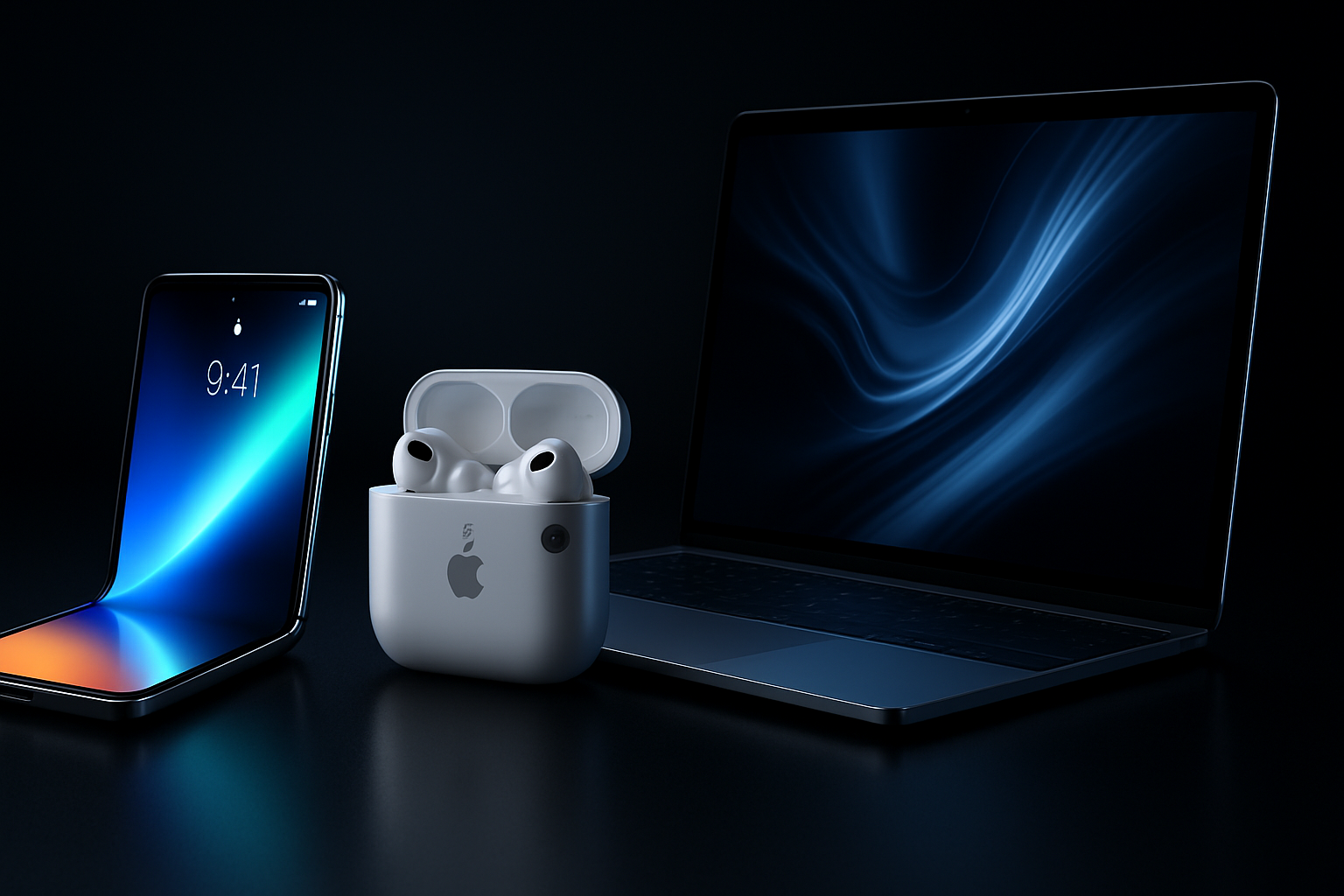 Apple הולכת על הכל: אייפון מתקפל, מקבוק עם מסך מגע ו-AirPods עם מצלמה